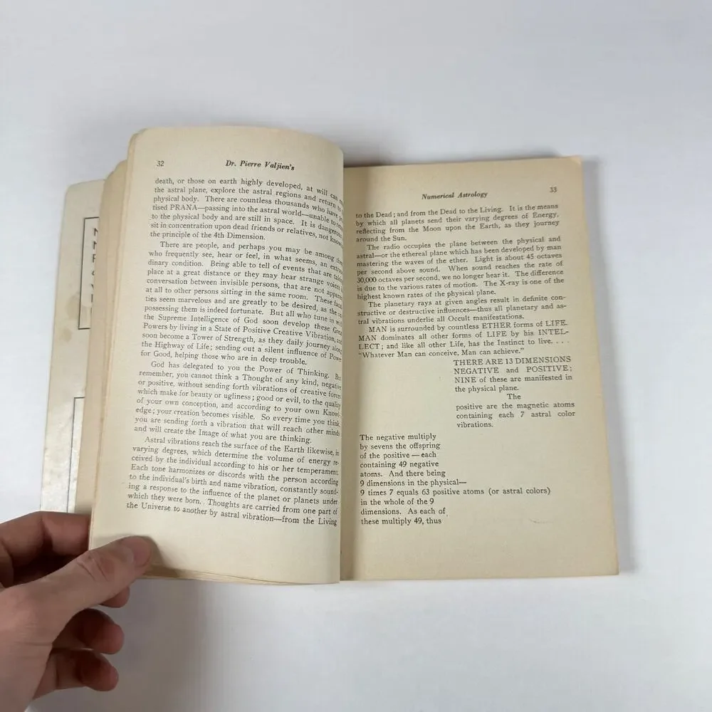 Numerical Astrology by Dr. Pierre Valjien 1932 Vintage book softcover VERY RARE